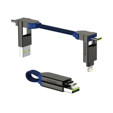 Ladd och datakabel Apple, Android, Lightning, Micro USB & USB-C 6 in 1 inCharge X Sapphire Blue