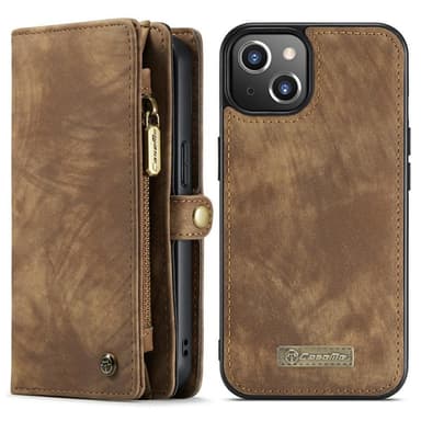 CASEME iPhone 13 Mini Retro plånboksfodral - Brun