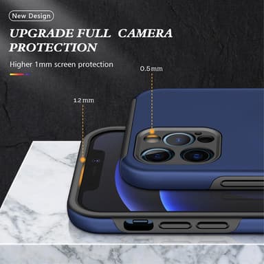 iPhone 13 Pro Max Hybrid skal med Finger Ring - Blå