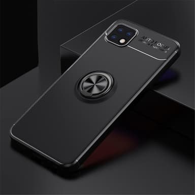 Samsung Galaxy A22 5G skal med Finger Ring och inbyggd plåt - Svart