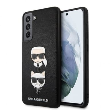 Karl Lagerfeld Samsung Galaxy S21 FE Skal Saffiano Karl & Choupette Svart