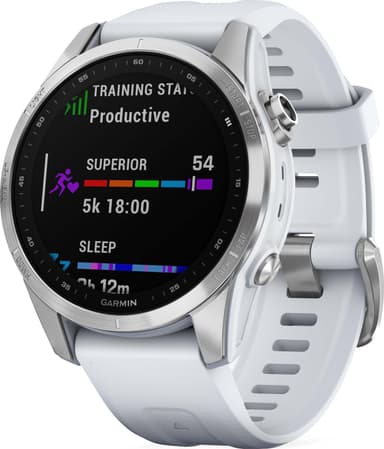 Garmin Fenix 7S smartwatch, 42mm (vit)