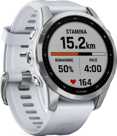 Garmin Fenix 7S smartwatch, 42mm (vit)