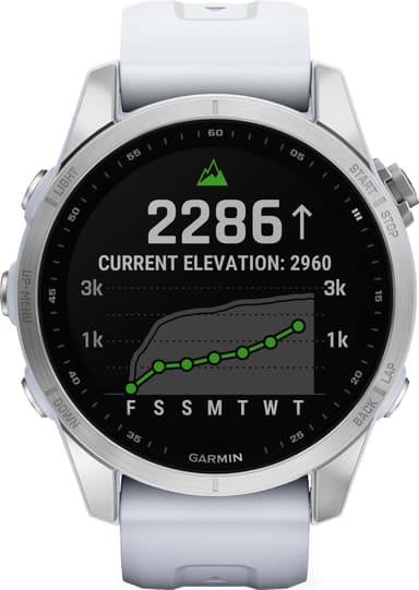 Garmin Fenix 7S smartwatch, 42mm (vit)