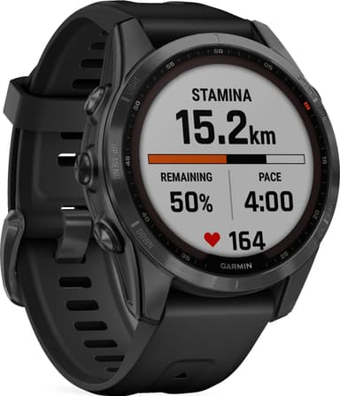 Garmin Fenix 7S Solar smartwatch, 42mm (svart)