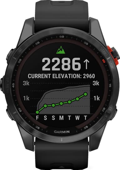 Garmin Fenix 7S Solar smartwatch, 42mm (svart)