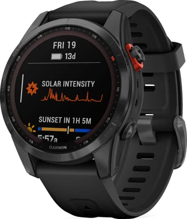 Garmin Fenix 7S Solar smartwatch, 42mm (svart)