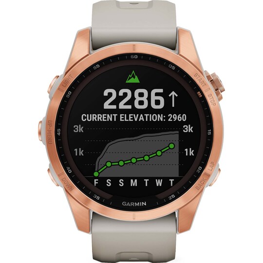 Garmin Fenix 7S Solar smartwatch, 42mm (sand)