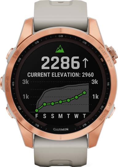 Garmin Fenix 7S Solar smartwatch, 42mm (sand)