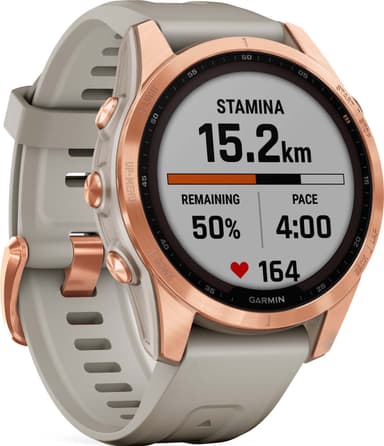 Garmin Fenix 7S Solar smartwatch, 42mm (sand)