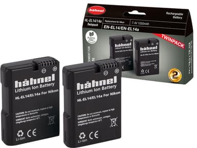 Hähnel Nikon HL-EL14 / 14a digitalkamera batteri twin-pack