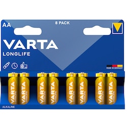 Varta Longlife AA-batteri (8 st)