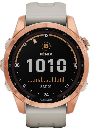 Garmin Fenix 7S Solar smartwatch, 42mm (sand)