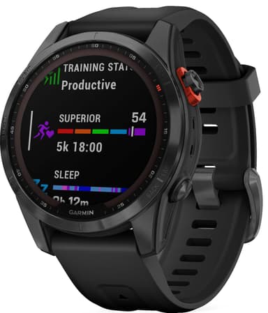Garmin Fenix 7S Solar smartwatch, 42mm (svart)