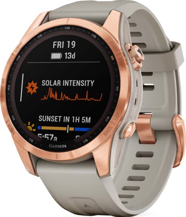 Garmin Fenix 7S Solar smartwatch, 42mm (sand)