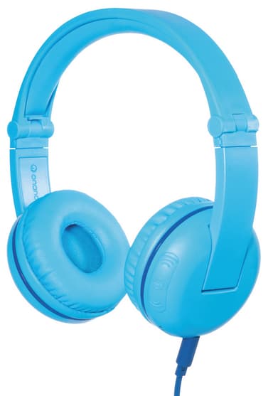 BuddyPhones PLAY BT on-ear hörlurar (blå)