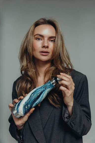 Glacial vattenflaska GL2048500122 (indigo marble)