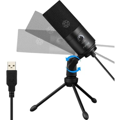 FIFINE K669B USB Kondensator skrivbordsmikrofon 1,5m kabel