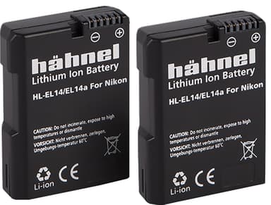 Hähnel Nikon HL-EL14 / 14a digitalkamera batteri twin-pack