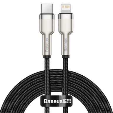 Baseus Cafule Metal USB-C - Lightning 20W 2 m  Svart