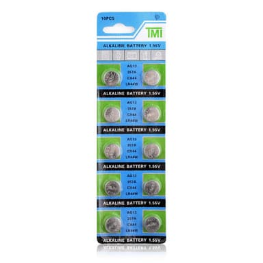 Alkalisk Knappcellbatteri SR44 / V357 / LR44 / AG13 Storpack