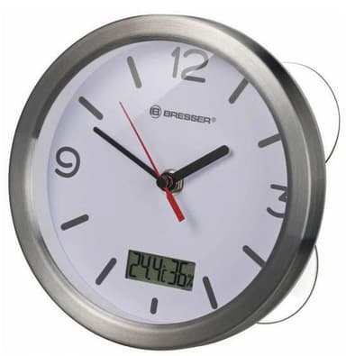 väggklocka My Time Bath 17 cm aluminium vit/silver
