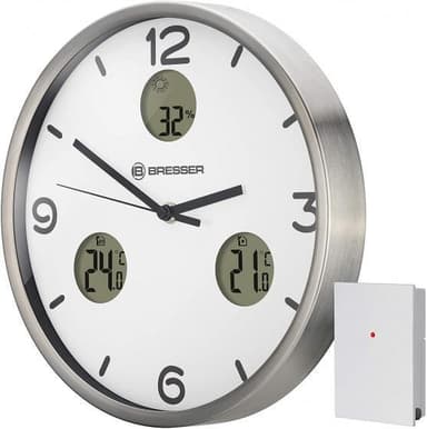 väggklocka MyTime 30 cm rostfritt stål silver/vit