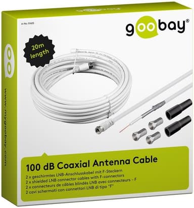 Goobay 100 dB koaxialantennkabeluppsättning