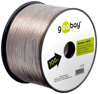 Goobay Högtalarkabel transparent CCA