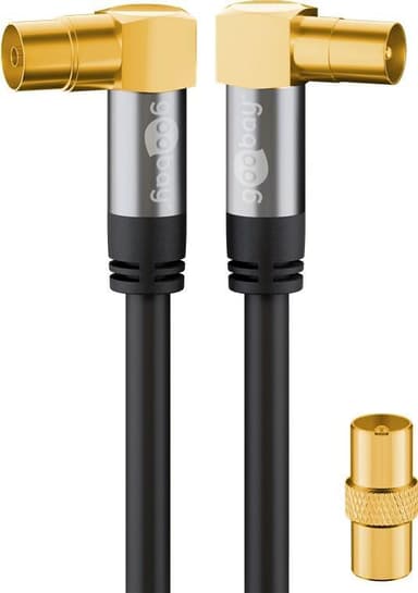 Goobay TV-antennkabel (135 dB), 4x skärmad