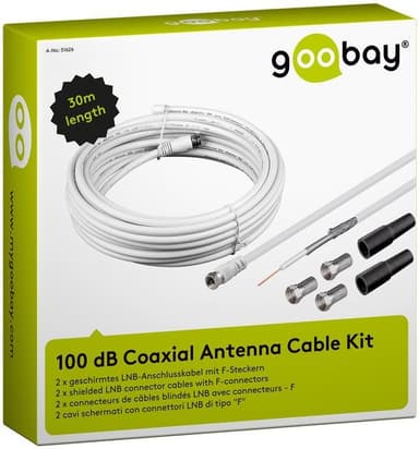 Goobay 100 dB koaxialantennkabeluppsättning
