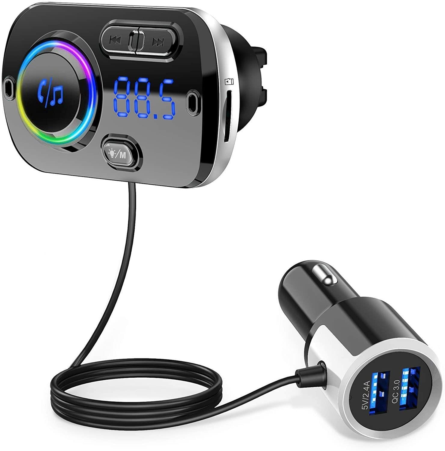 Trådlös FM-sändare för bilen Bluetooth 5.0 QC3