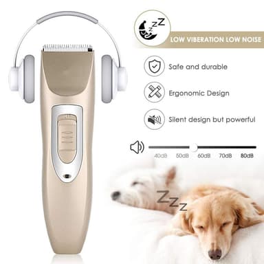 Hundtrimmer med tillbehör Guld