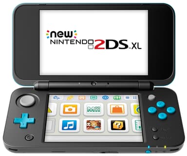 New Nintendo 2DS XL spelkonsol EU modell (svart/turkos)