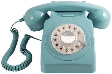GPO 746 Retro Telefon med Snurrskiva- Blå