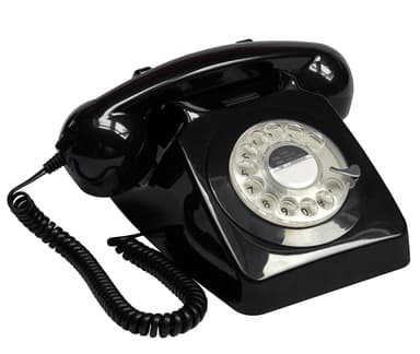 GPO 746 Retro Telefon med Snurrskiva - Svart
