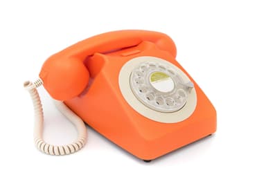 GPO 746 Retro Telefon med Snurrskiva - Orange