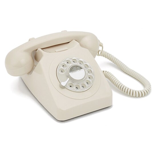 GPO 746 Retro Telefon med Snurrskiva - Elfenben