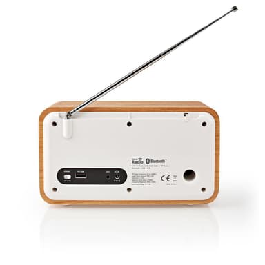 Internetradio med FM / DAB + / Bluetooth, vit/trä