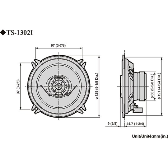 Pioneer TS-1302i - Coaxial 2-Way Custom Fit Speakers (130W)
