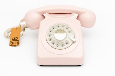 GPO 746 Retro Telefon med Snurrskiva - rosa