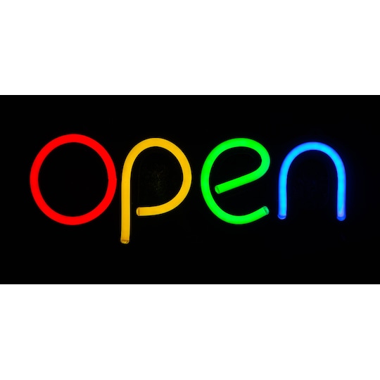Neonskylt 39 cm ""Open""