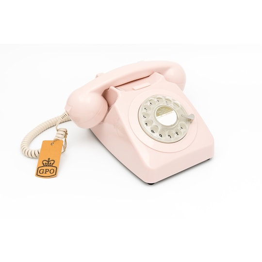 GPO 746 Retro Telefon med Snurrskiva - rosa