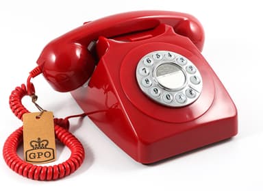GPO 746 Retro Knapptelefon, röd