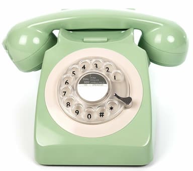 GPO 746 Retro Telefon med Snurrskiva - Grön