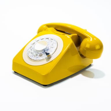 GPO 746 Retro Telefon med Snurrskiva - Senneps Gul