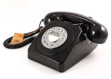 GPO 746 Retro Knapptelefon, svart