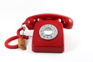 GPO 746 Retro Knapptelefon, röd