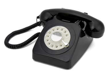 GPO 746 Retro Telefon med Snurrskiva - Svart
