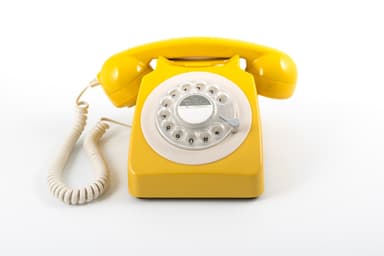 GPO 746 Retro Telefon med Snurrskiva - Senneps Gul